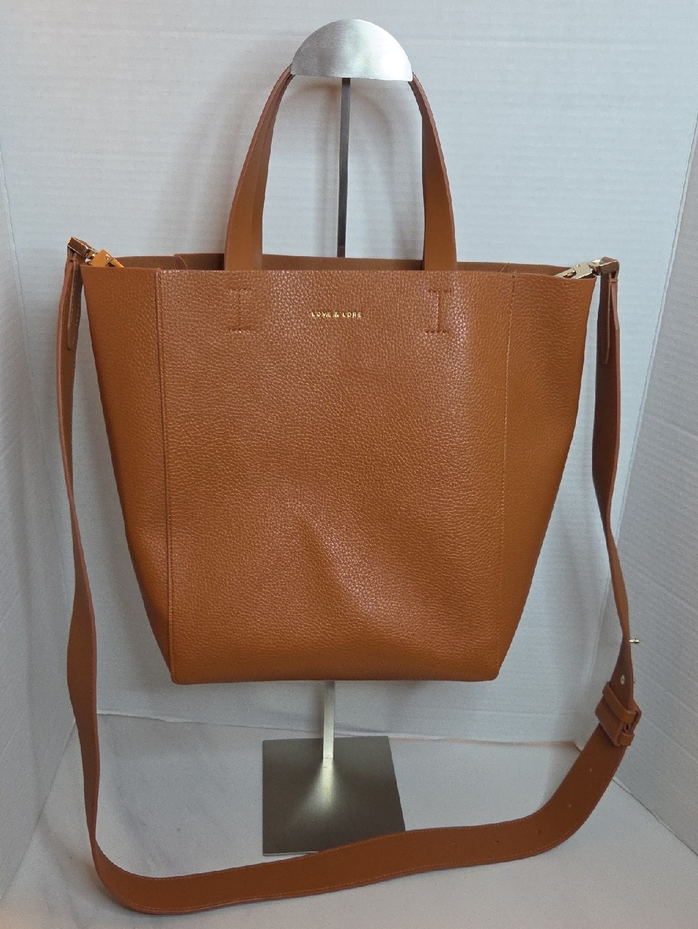 Love & Lore Leather Tote in Cognac